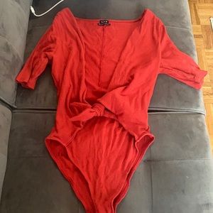 Urban Outfitters - tie front body suit